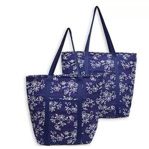 Temp-tations Set of 2 Insulated Printed Market Totes
