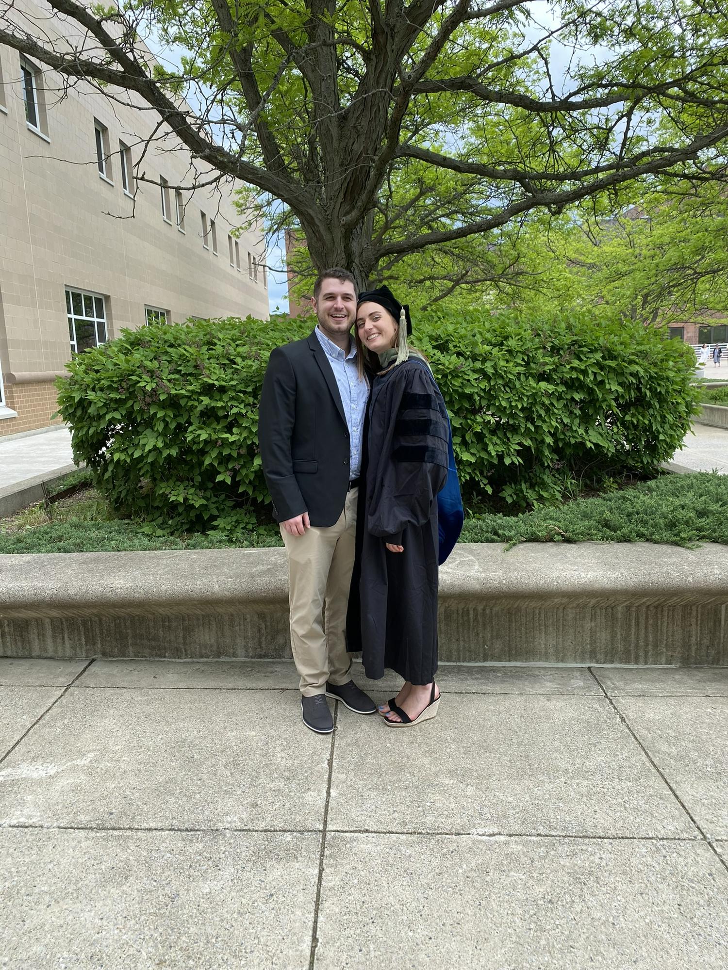 Matt has been so supportive of Olivia during her time in graduate school. She finally graduated with her Doctorate in Audiology in May 2022!