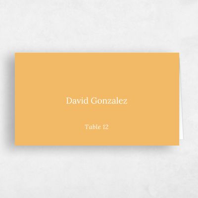 Mustard, Yellow Wedding Place Card - Stevens