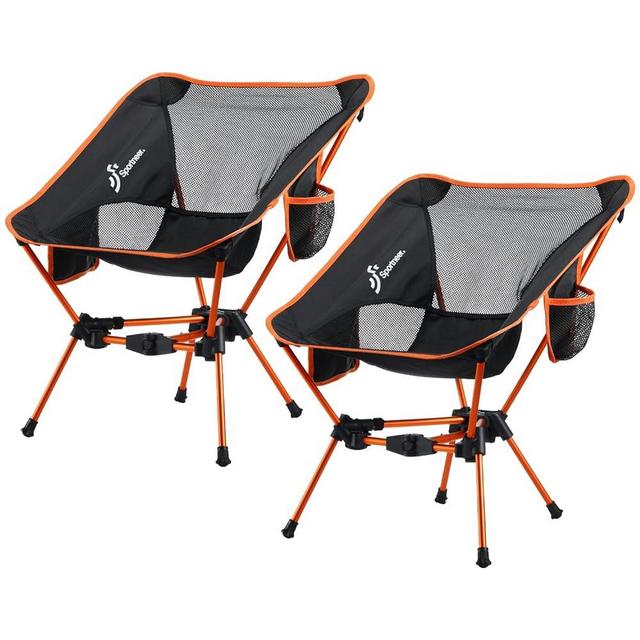 Sportneer Foldable Chairs for Outside, Camping Chair Lightweight Portable Folding Beach Chairs Foldable Compact Outdoor Backpacking Chair for Camping Hiking Lawn Picnic