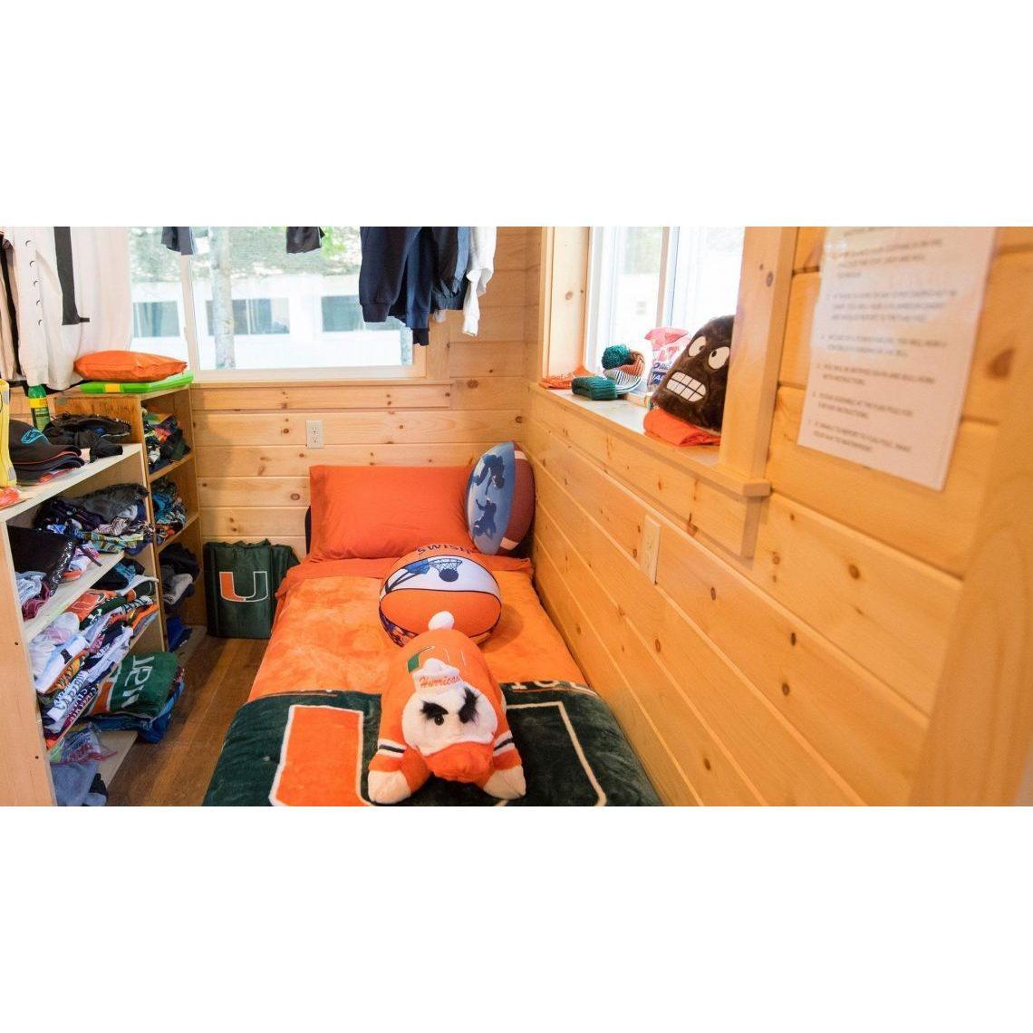Example of one camper's bed space