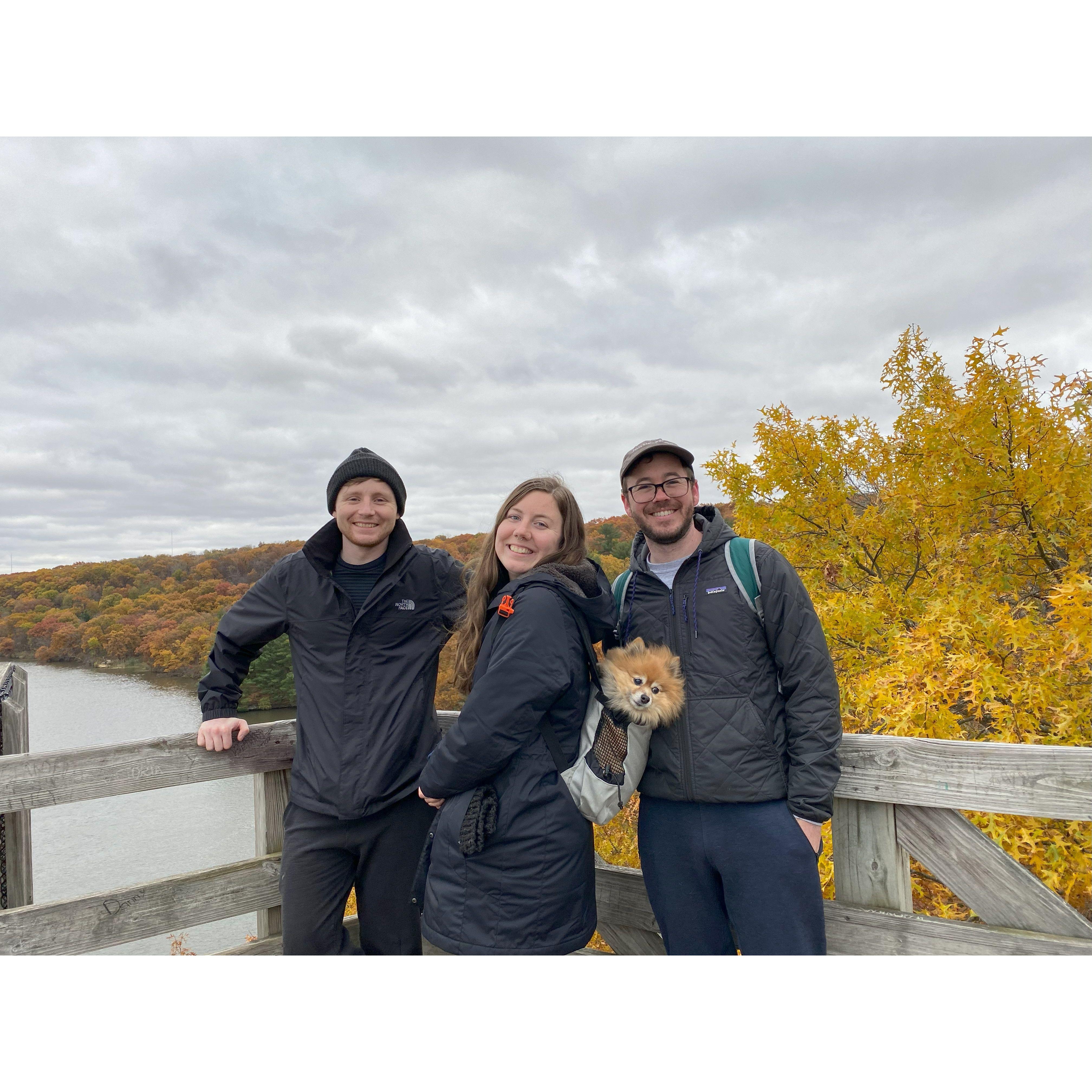 Callie's brother Christian came to visit and meet Marc! We went to Starved Rock State Park.