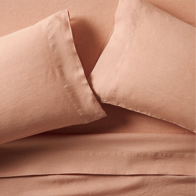 New Natural Hemp Terracotta King Bed Sheet Set