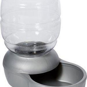 Petmate Pearl Replendish Waterer With Microban, Brushed Nickel