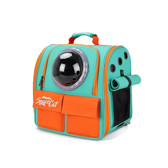 Ergocar Cat Backpack Carrier, Pet Backpack Bubble Rucksack Carry Cats, Ventilated Space Capsule Pet Backpack, Dog Travel Backpack Carrier for Small Dogs(Orange)