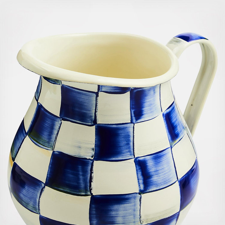 MacKenzie-Childs, Royal Check Enamel Pitcher | Zola