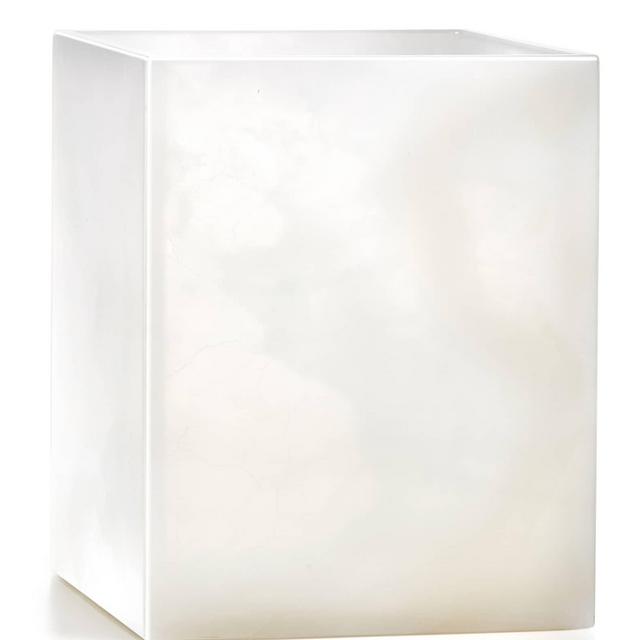 Hielo White Onyx Waste Basket