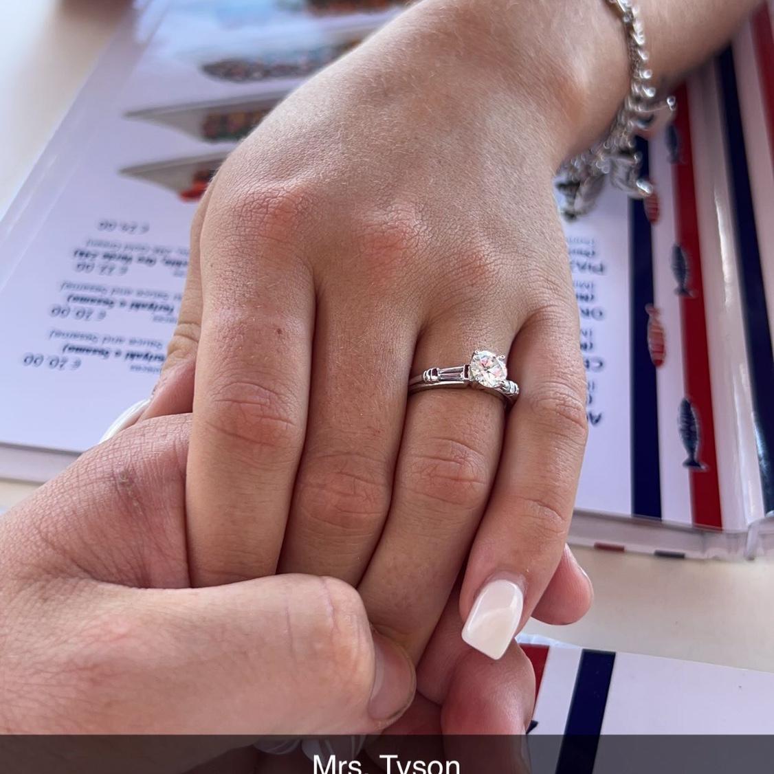 Mack had to show off his, then, fiancé! We can’t wait !!