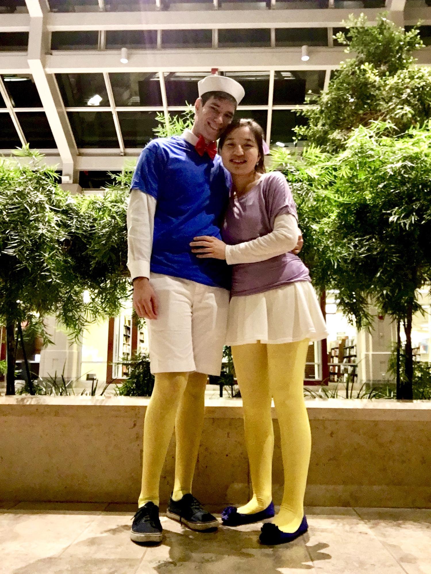 One year for Halloween, we dressed up as Donald and Daisy Duck