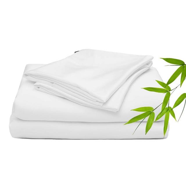 ettitude - Standard Sheet Set - Bamboo Lyocell - Breathable, Cooling, Bamboo Bedding - Luxury Sheets - Sustainable Plant-Based Fabric - Silky-Soft Sateen - Deep Pockets - Cloud - Queen