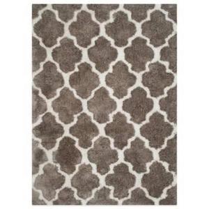 Safavieh Nantucket Collection Barcelona Shag Rugs in Silver/White