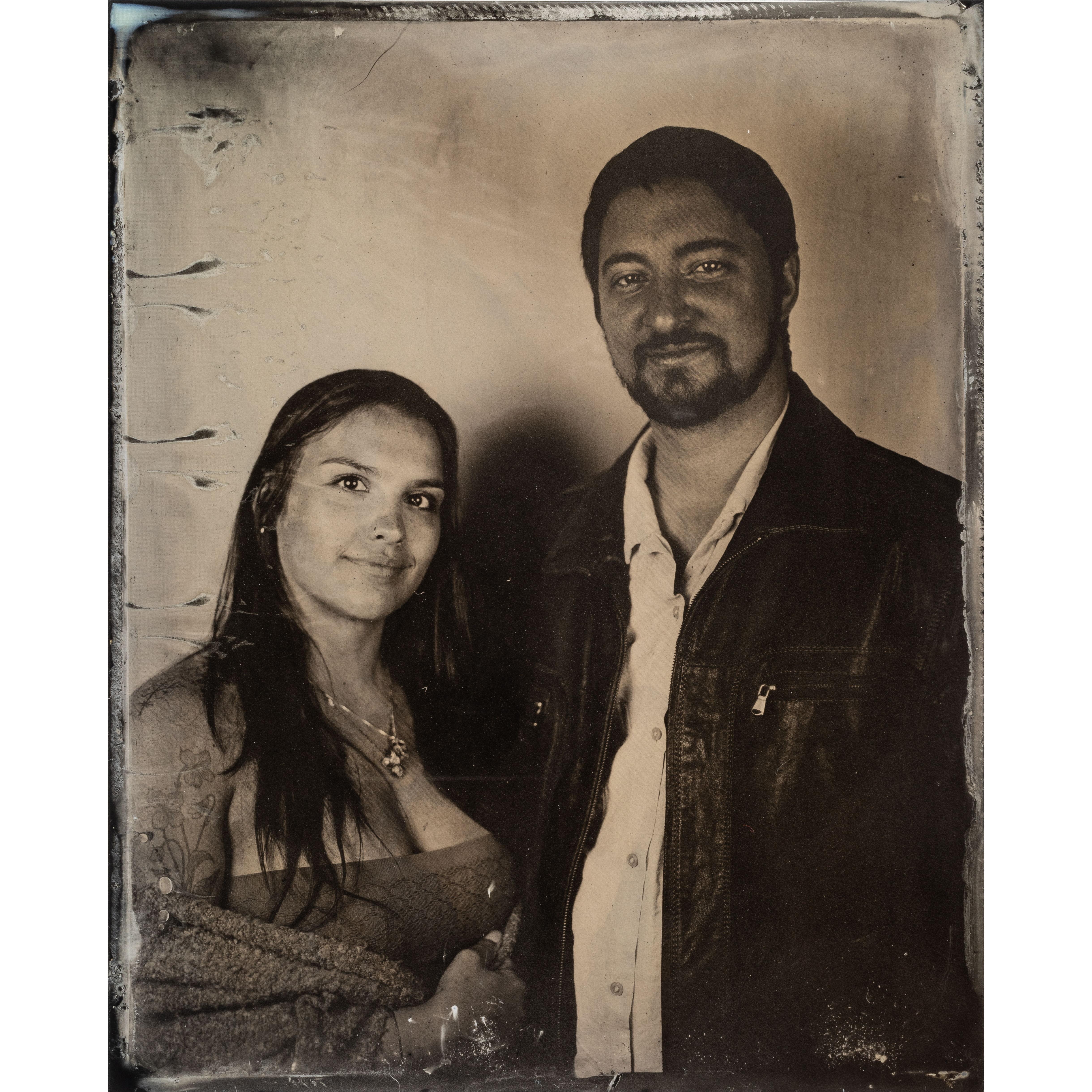 A tintype photograph we got done for our anniversary last year.
