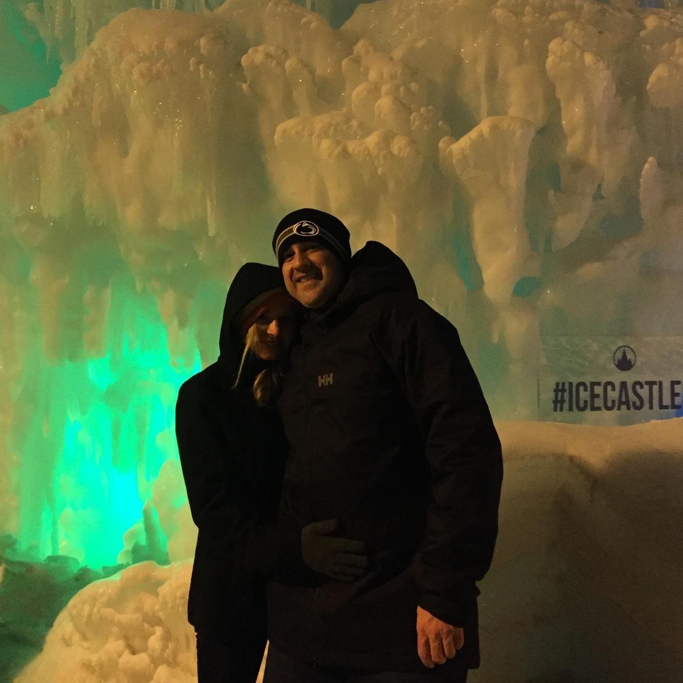 Ice castle in Stillwater Minnesota