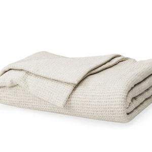 Organic Cotton Waffle Blankets Cream (King/Cal King)