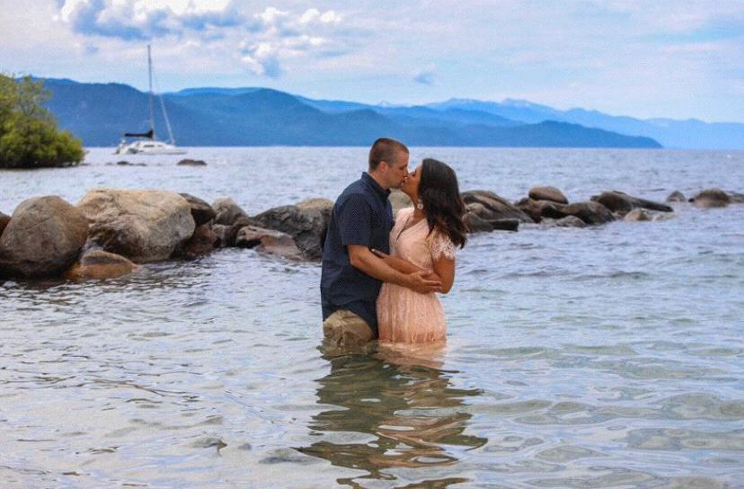 Lake Tahoe! Side Note: Joes phone was totally in his pocket here. LOL. No bueno.