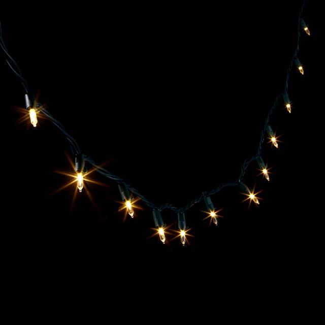 60ct LED Smooth Mini String Lights Warm White with Green Wire - Wondershop™