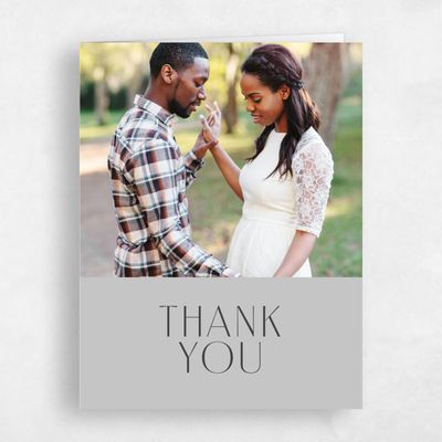 Gray, Grey Wedding Thank You - Brooklyn Photo