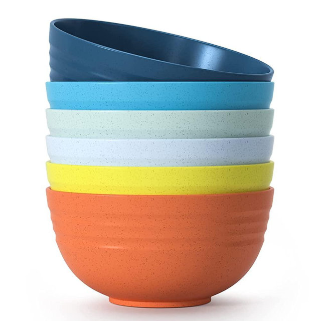 [Set of 6] 68 Oz Salad Bowls Large Serving Bowls Unbreakable Ramen Bowl for Salad, Soup,Ramen,Noodle,Oatmeal,Snack Apply to Kitchen, Freezer,Dishwasher & Microwave Safe