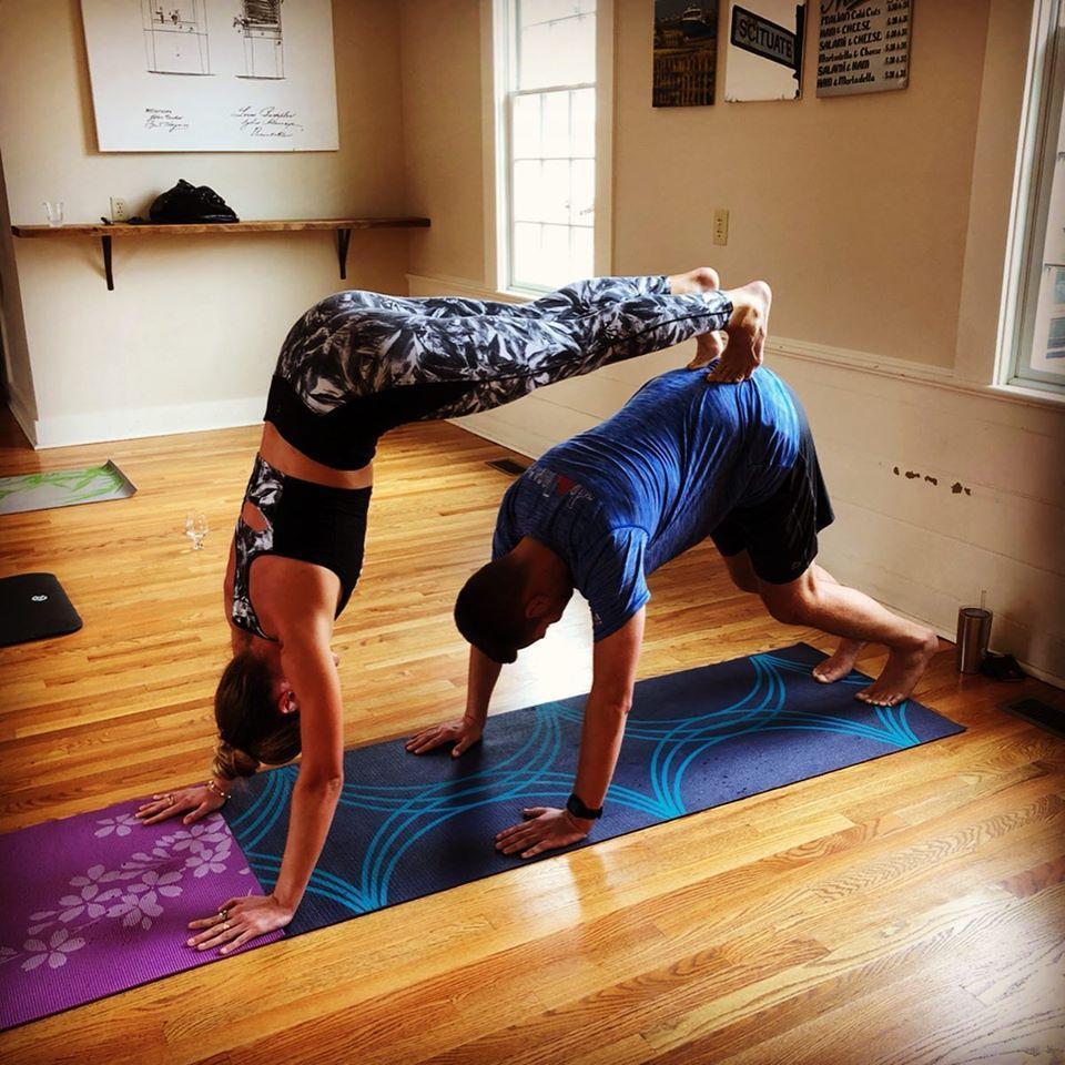 Couples yoga crushed it at Untold Brewing