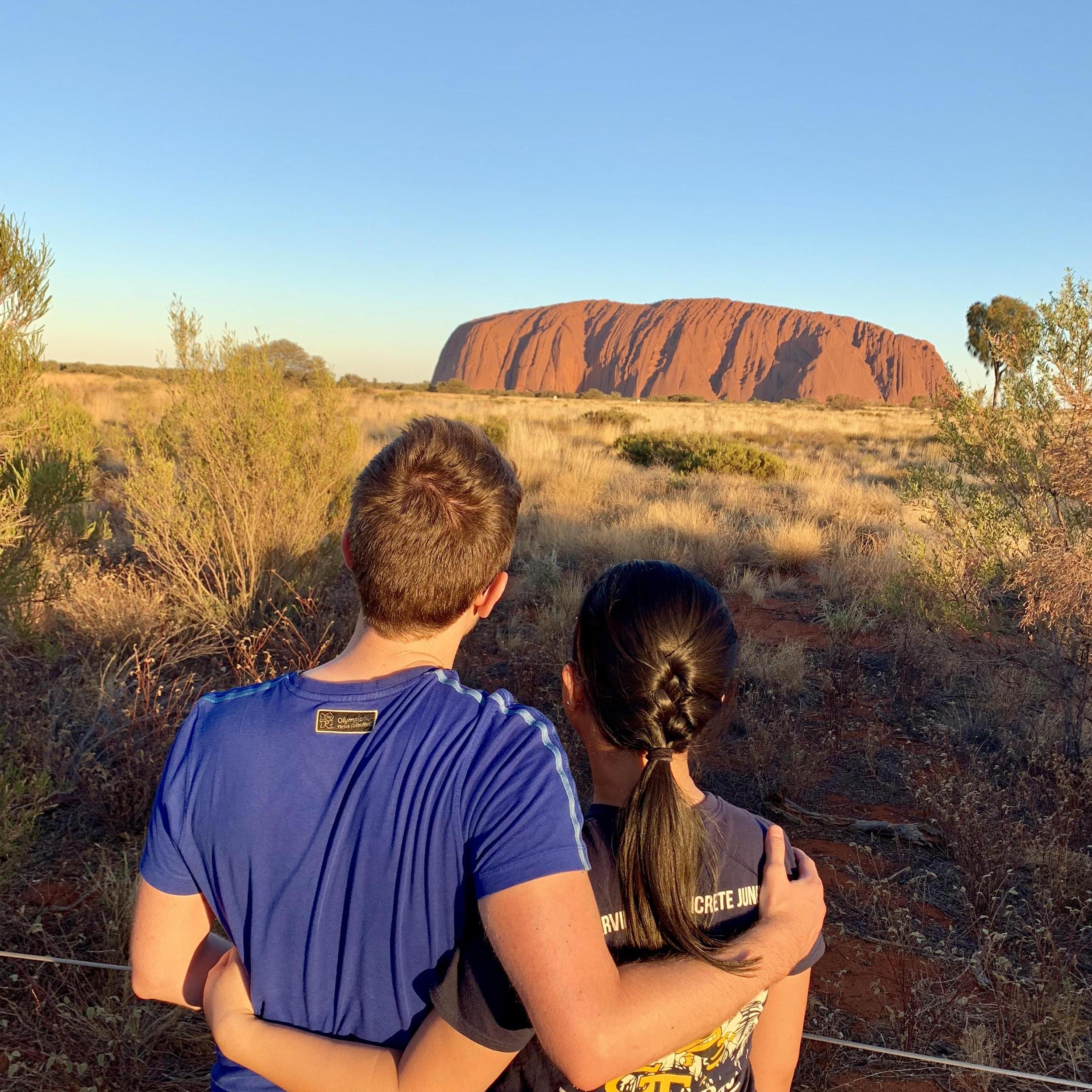 Watching sunset over Uluru!