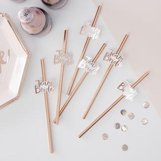 Team Bride 16-Pack Straws, Set of 3
