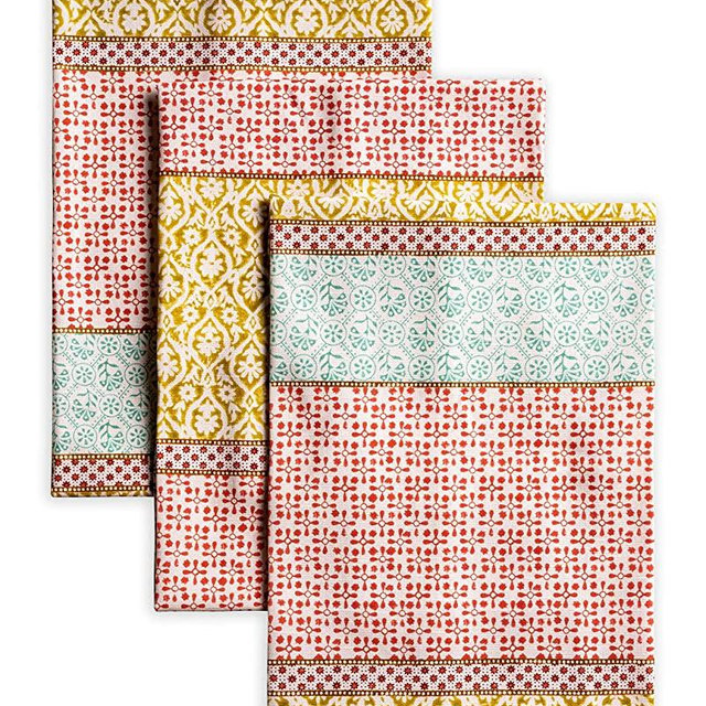 Maison d' Hermine Provence 100% Cotton Set of 3 Multi-Purpose Kitchen Towel Soft Absorbent Dish Towels | Tea Towels | Bar Towels | Spring/Summer (20 Inch by 27.50 Inch)