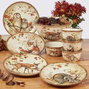 Pine Forest 16 pc Dinnerware Set, Service for 4