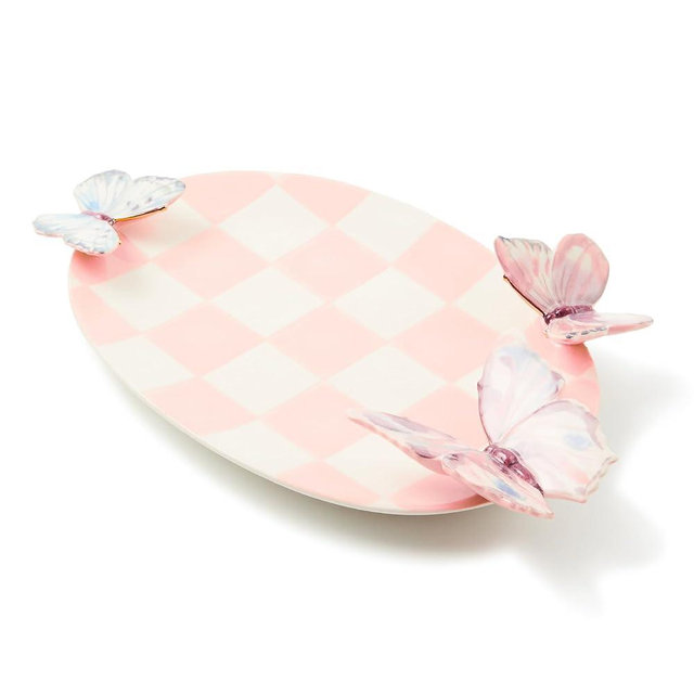 MACKENZIE-CHILDS Ceramic Tray, Unique Tray for Decor, Eternity Trinket
