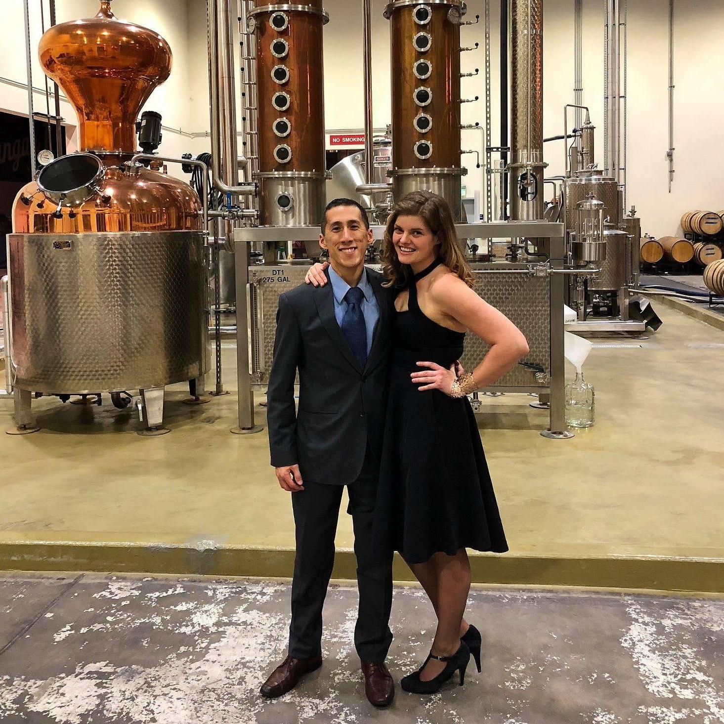 Company holiday party at a Vodka distillery