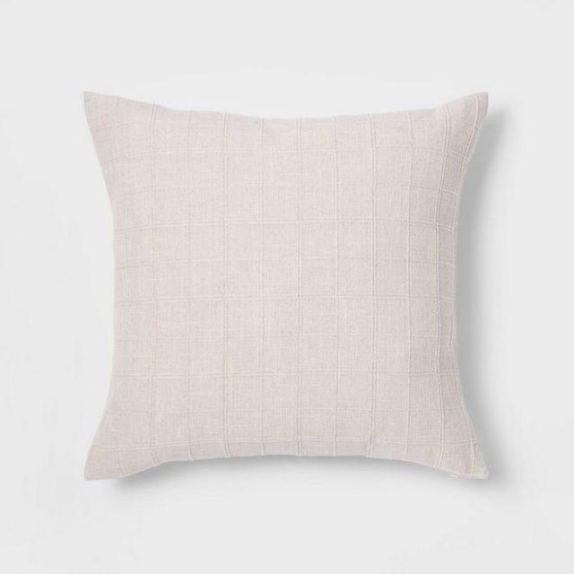 Woven Washed Windowpane Pillow - Threshold™