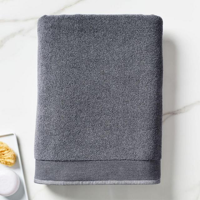 Organic Luxe Fibrosoft Towel, Bath Sheet, Gray Dusk Melange