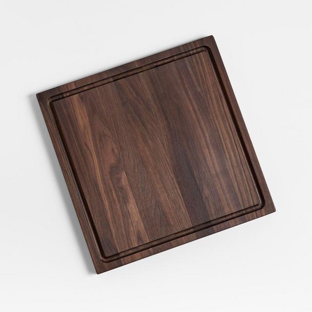 Crate & Barrel Walnut Face-Grain Cutting Board 16"x16"x0.75"