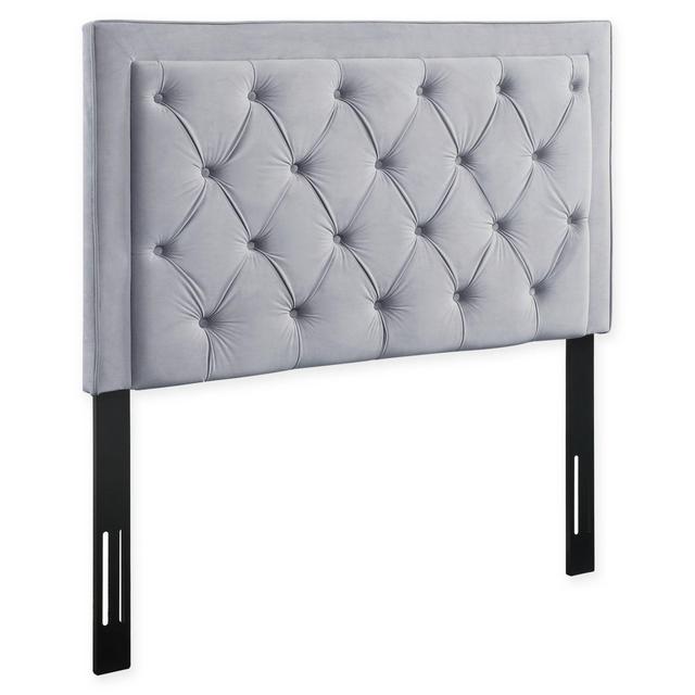 TOV Furniture Nacht King Velvet Headboard in Grey