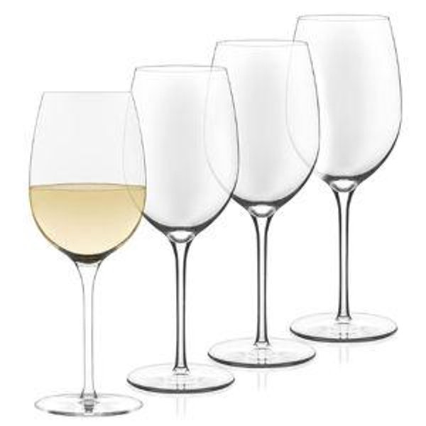 Libbey Signature Kentfield Estate All Purpose Wine Glasses Set of 4, Long Stem Wine Glasses for Red and White Wine, Perfect Wine Glass Gift Set