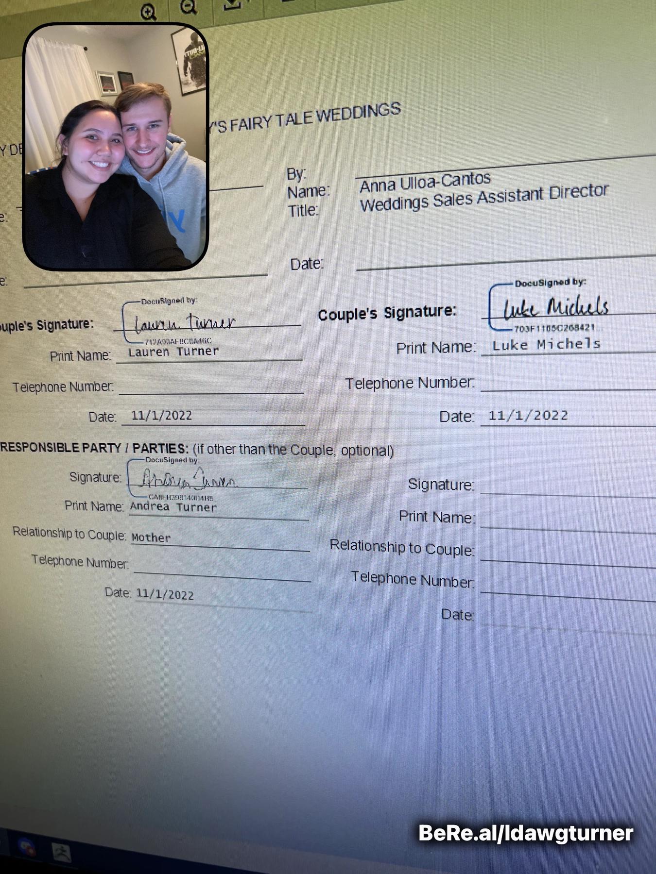 11/1/22 we signed our contract with Disneyland!!