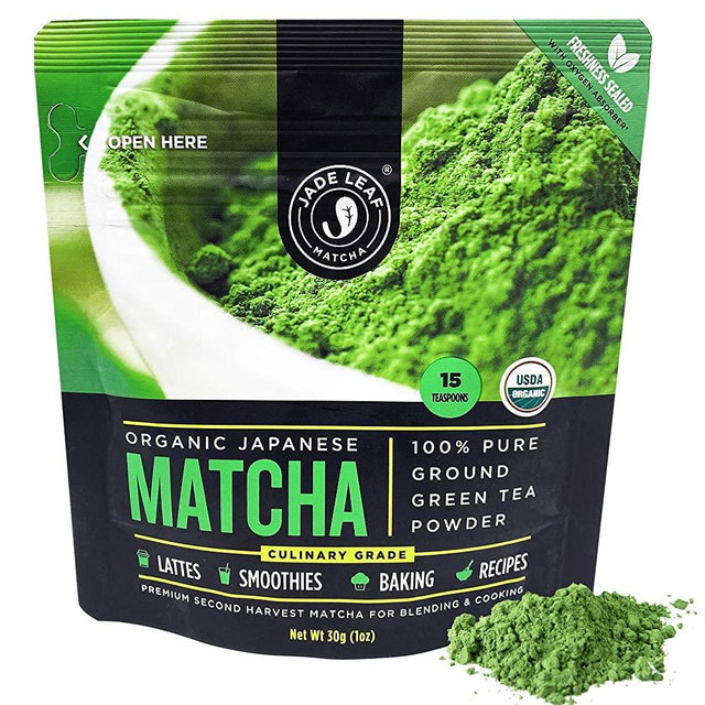 Jade Leaf Organic Matcha Green Tea Powder - Authentic Japanese Origin - Premium Second Harvest Culinary Grade (1.06 Ounce)