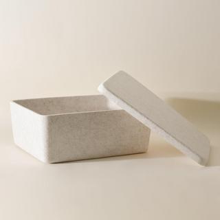 The Sculpted Large Bin with Lid, Set of 3