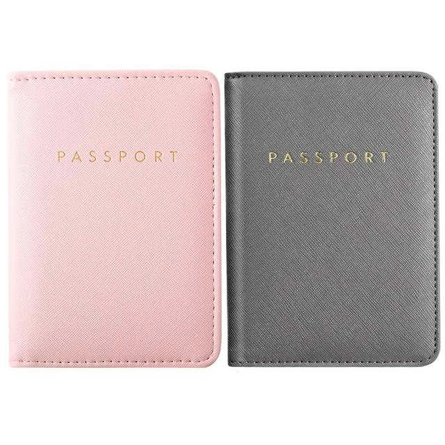 Frienda 2 Pieces Bridal Passport Covers Holder Travel Wallet Passport Case