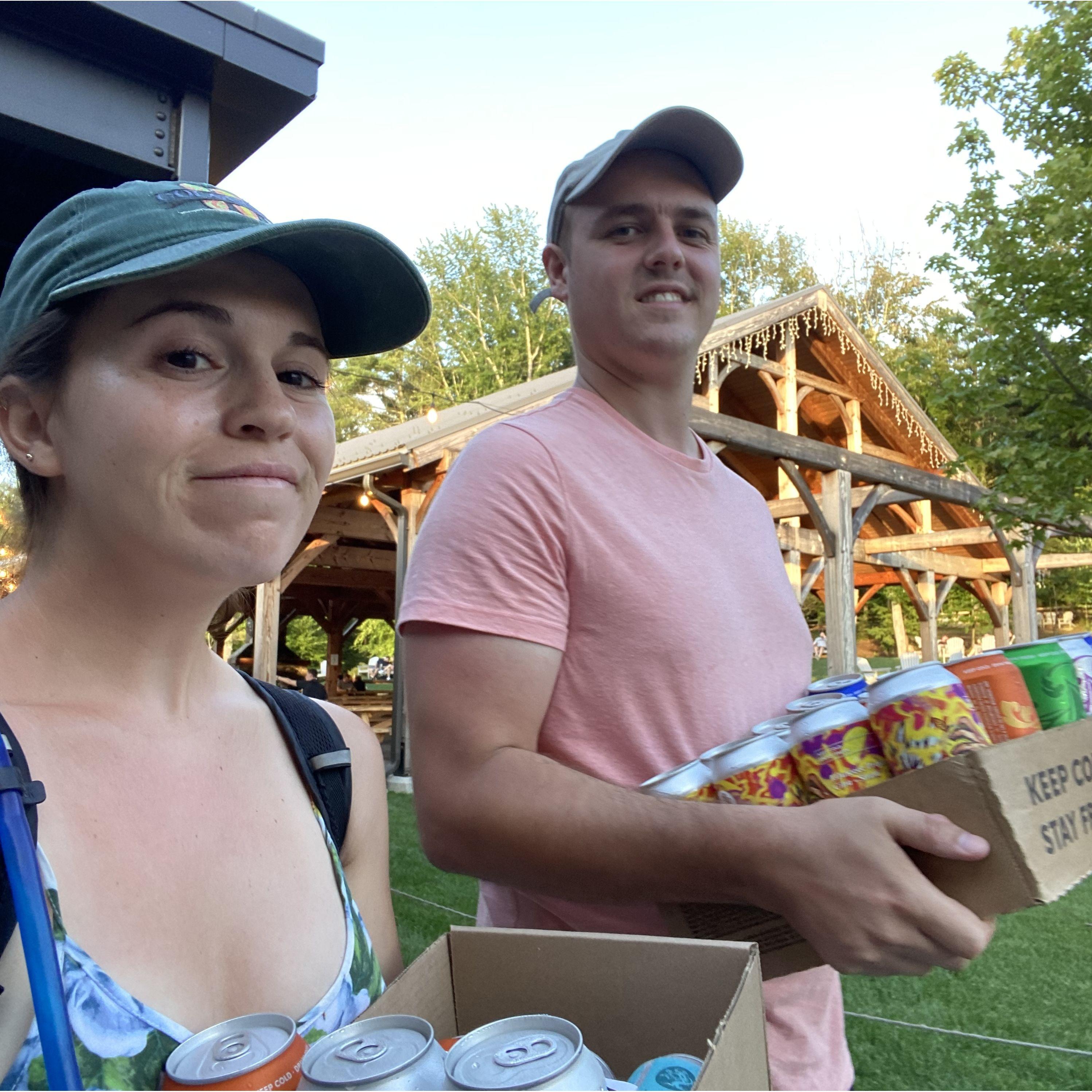 us and our beer haul from Treehouse Brewery