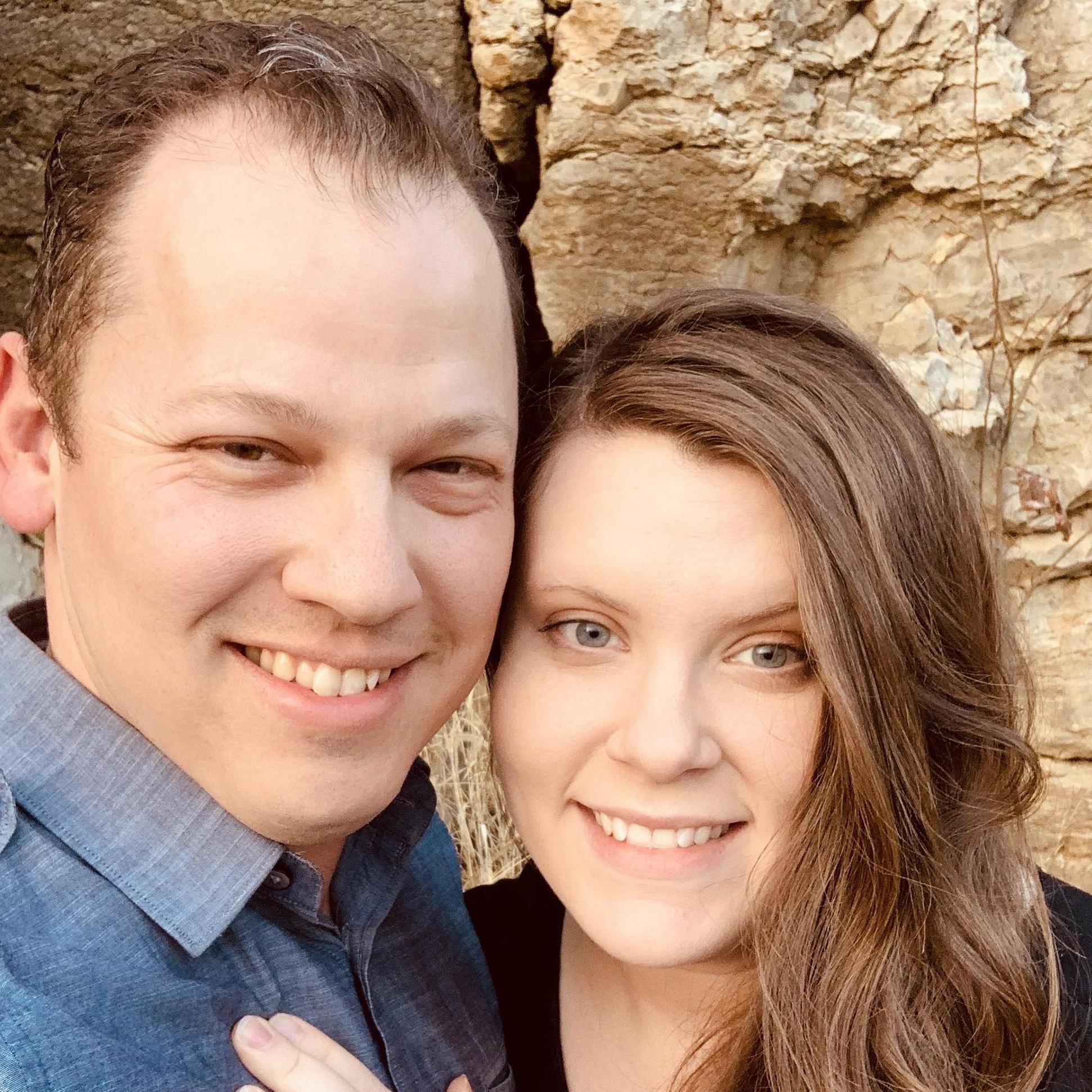 Taking our first pic after being engaged in front of a giant rock that seemed picture worthy