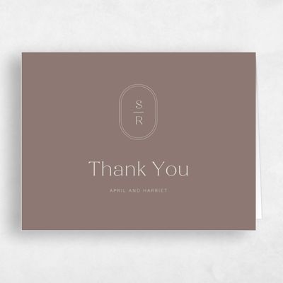 Taupe, Brown Wedding Thank You - Bridgetown Classic