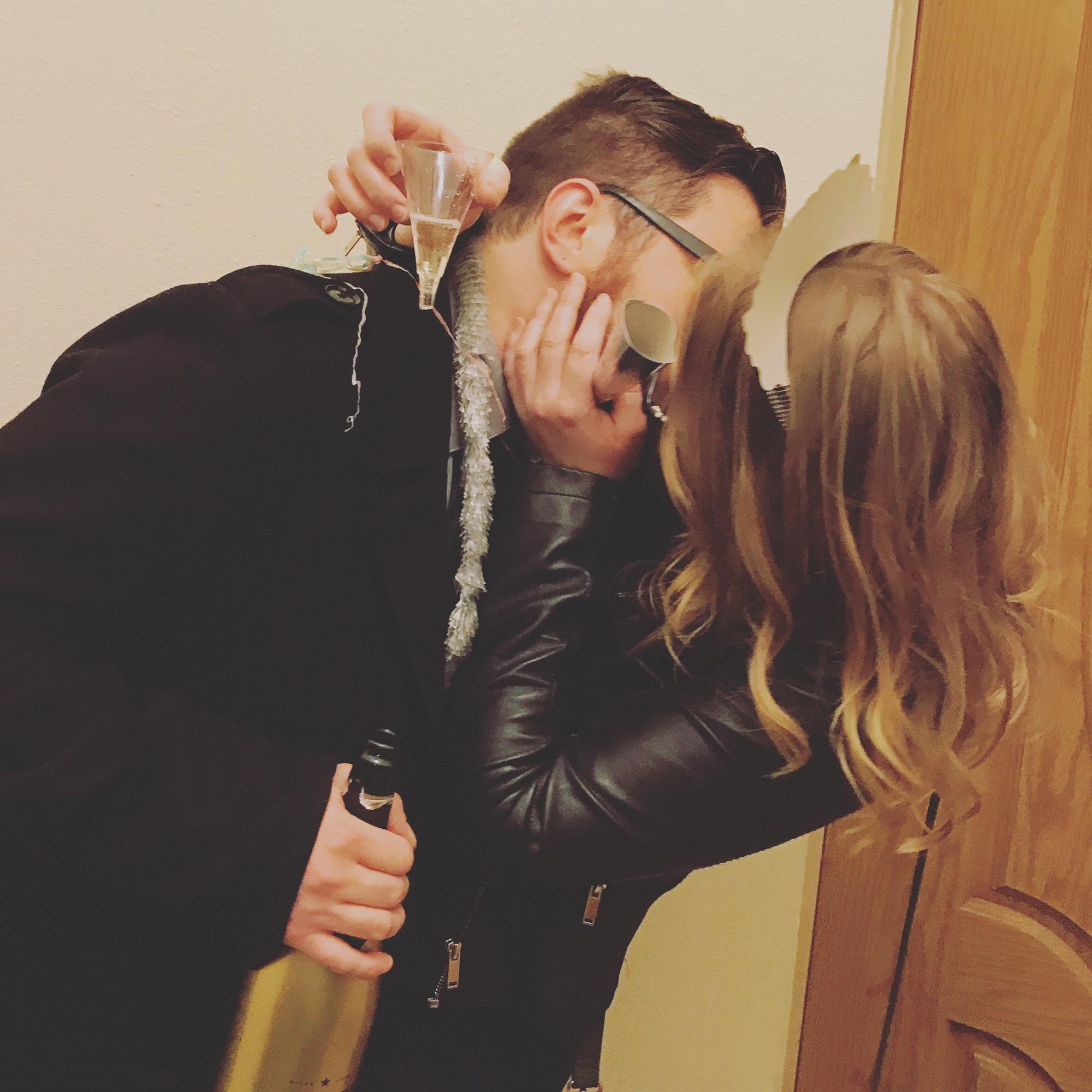 Our first New Years Eve kiss!!