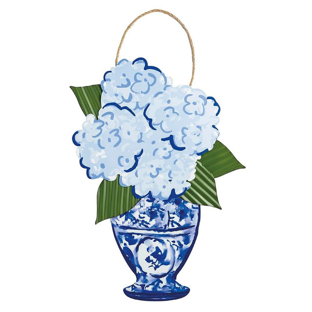 Mud Pie Hydrangea Tin Door Hanger