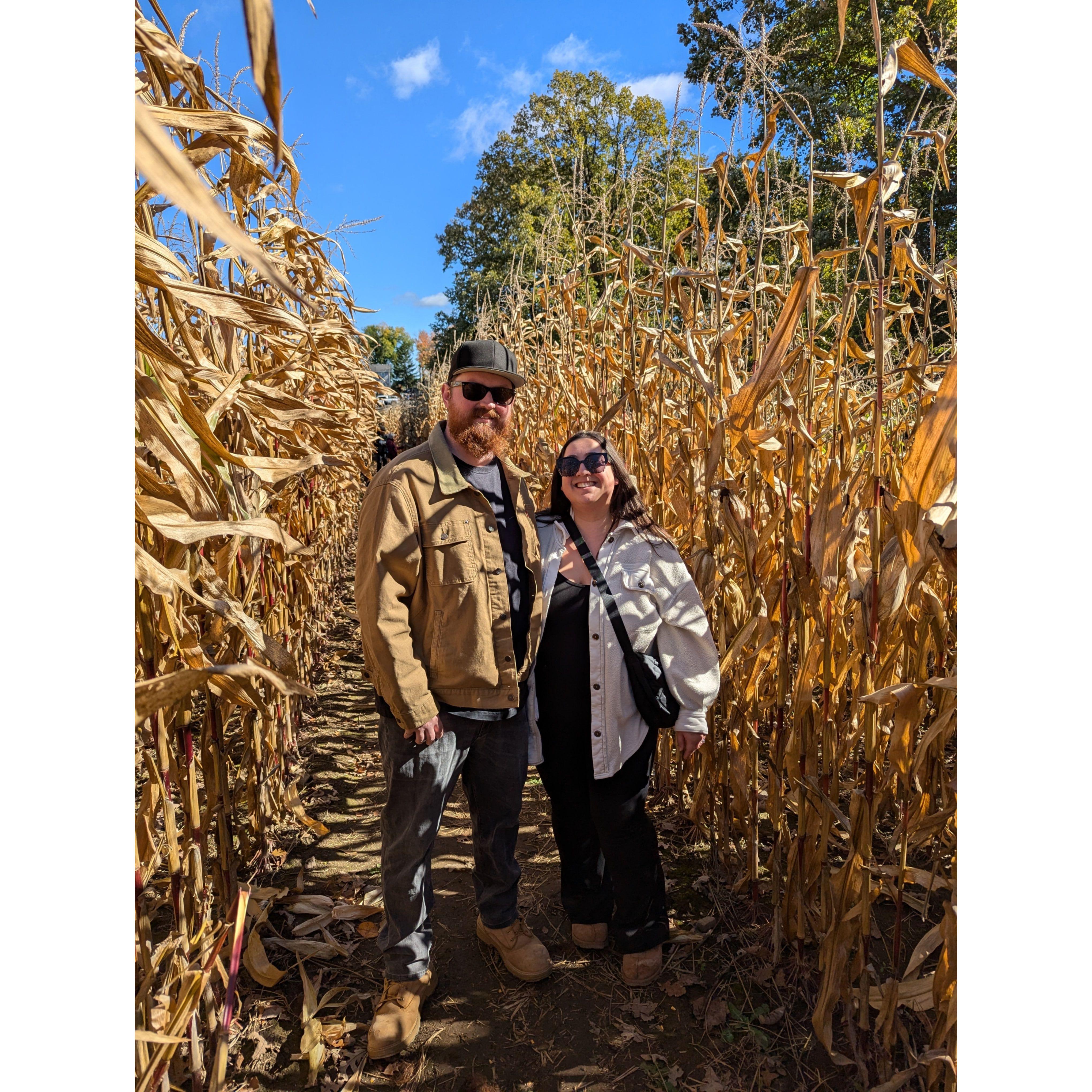 new tradition of going to the pumpkin patch & corn maze