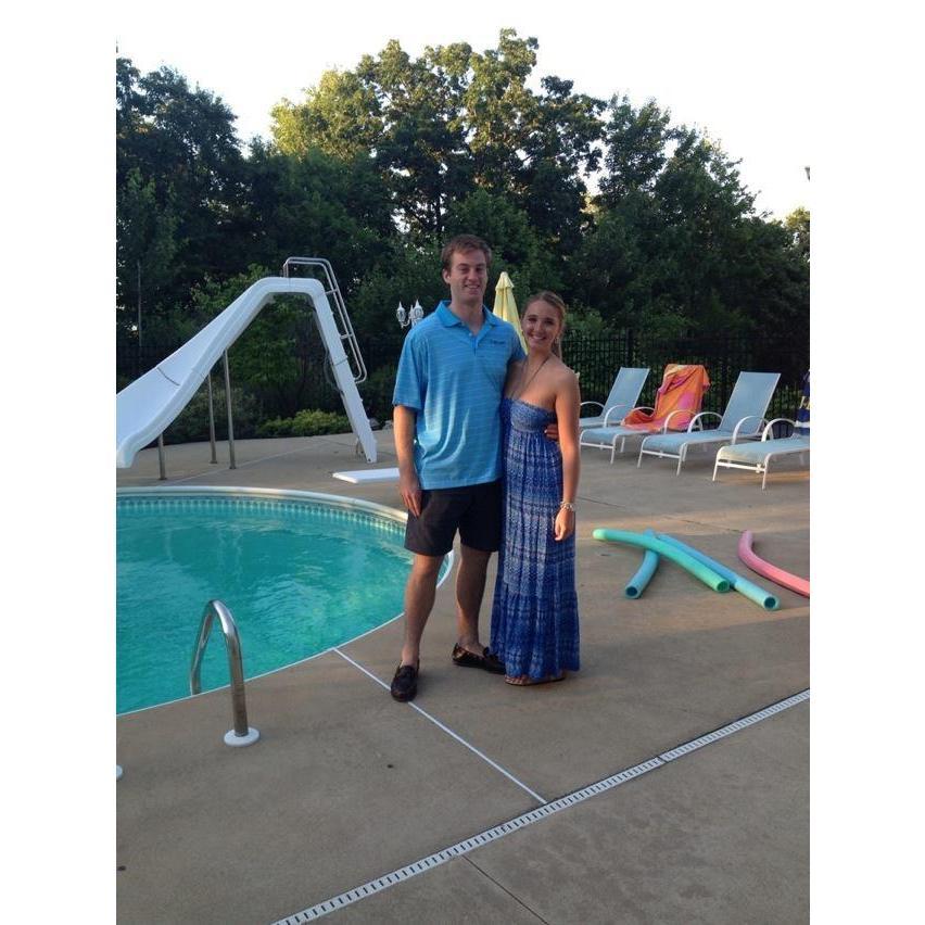 Pre-dinner date pic at the Barnic pool - 2014
