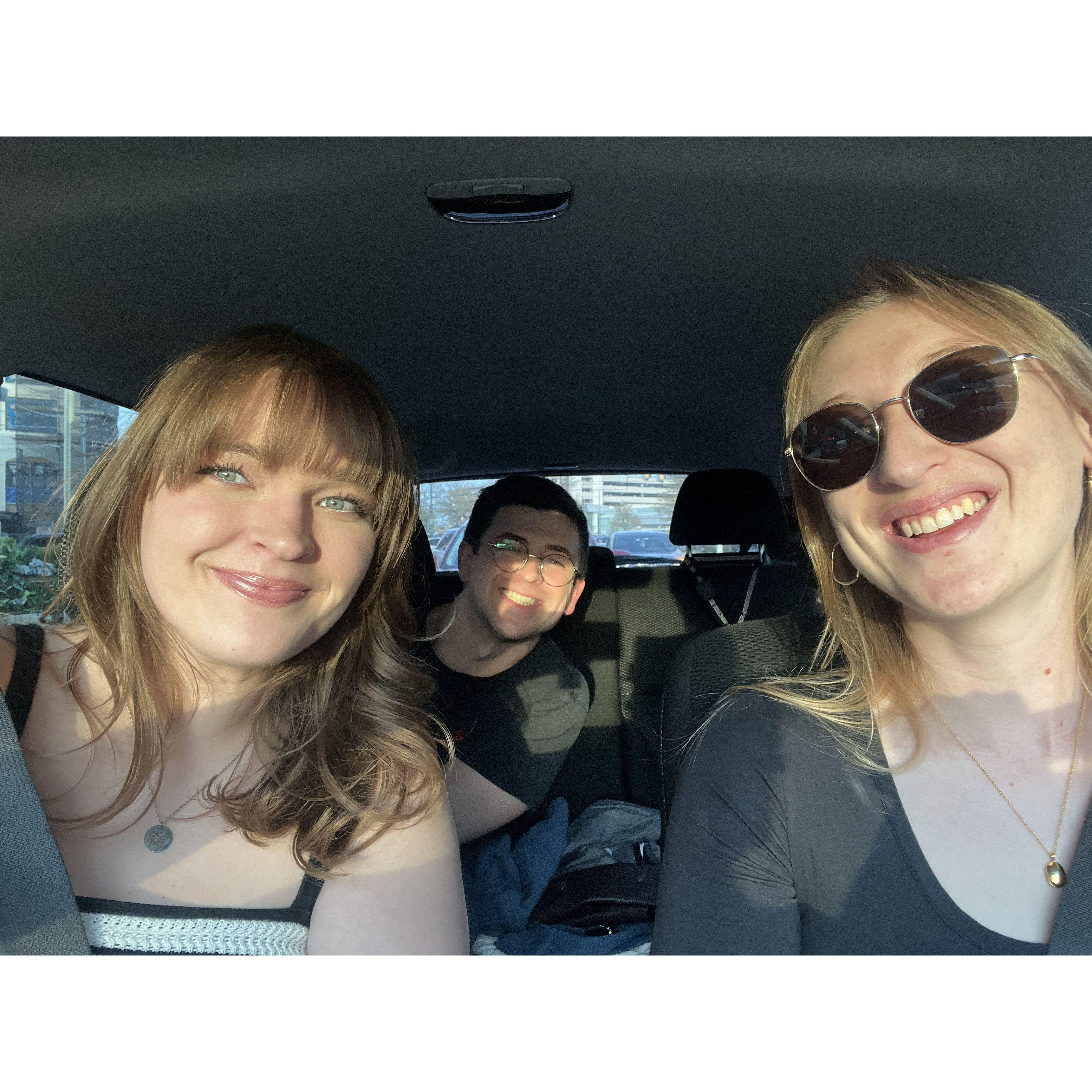 2025 - celebrating T's 27th b-day in Philly w/ Erika and Caroline. Not pictured: Caroline. Also not pictured: Erika following us from WI back to PA ;)