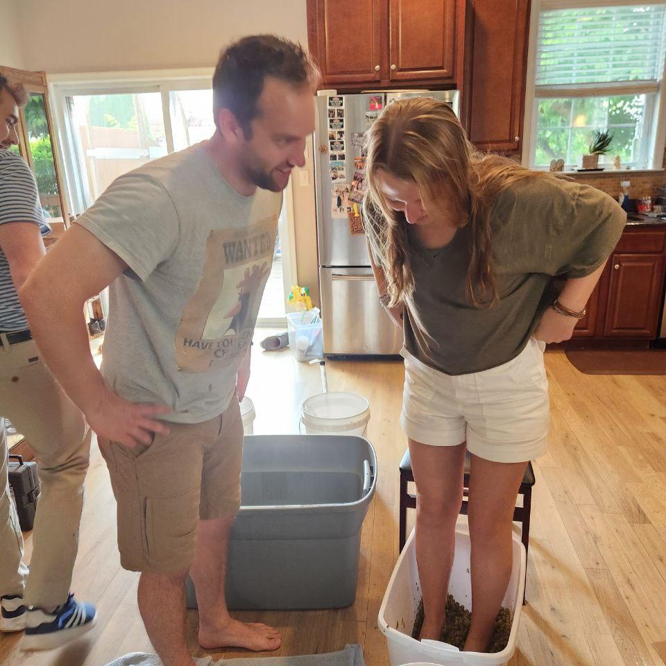 Sommelier John teaching his new assistant!