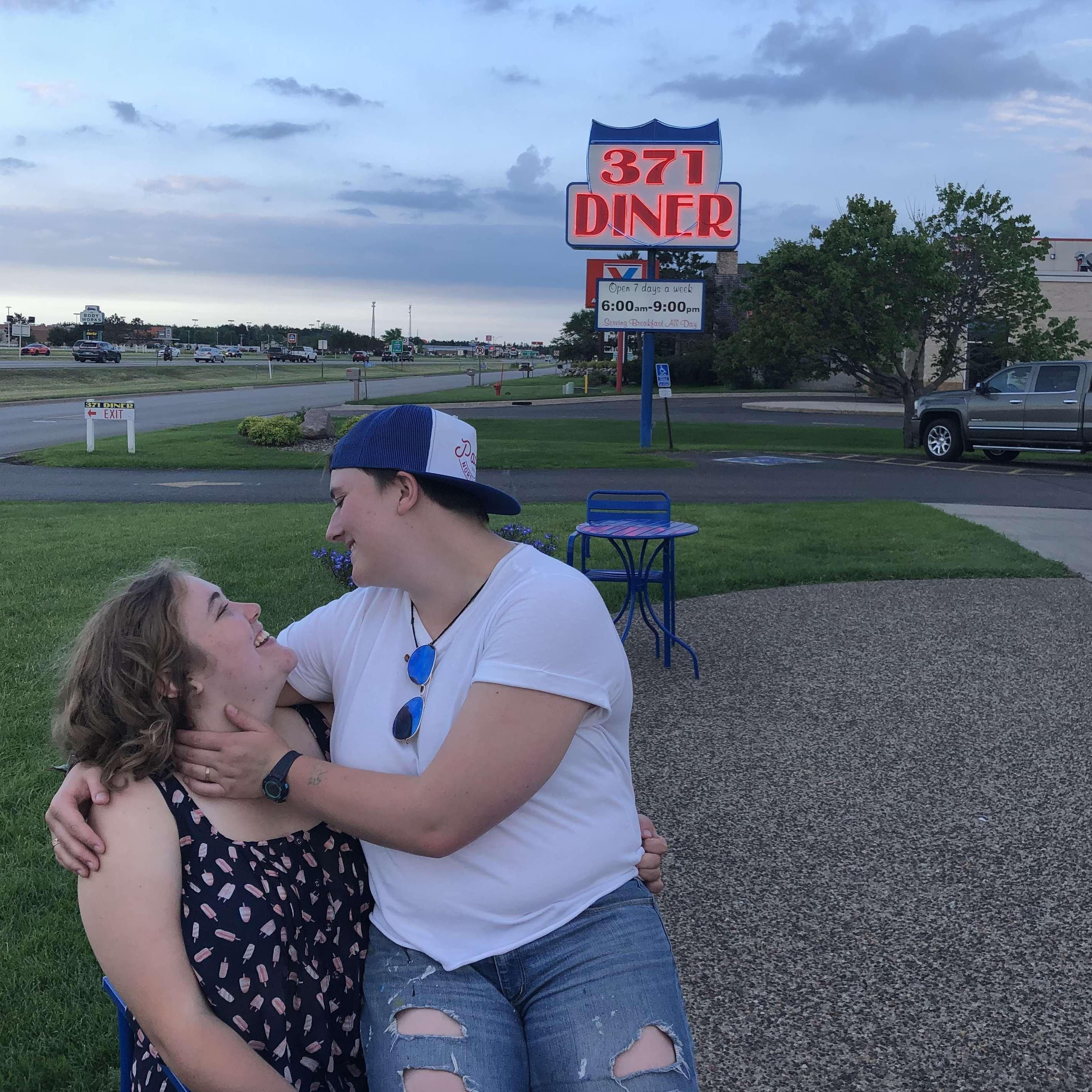 Quentin and Maryellen visited a roadside diner in Northern Minnesota on one of their days off when working at Camp Lake Hubert.