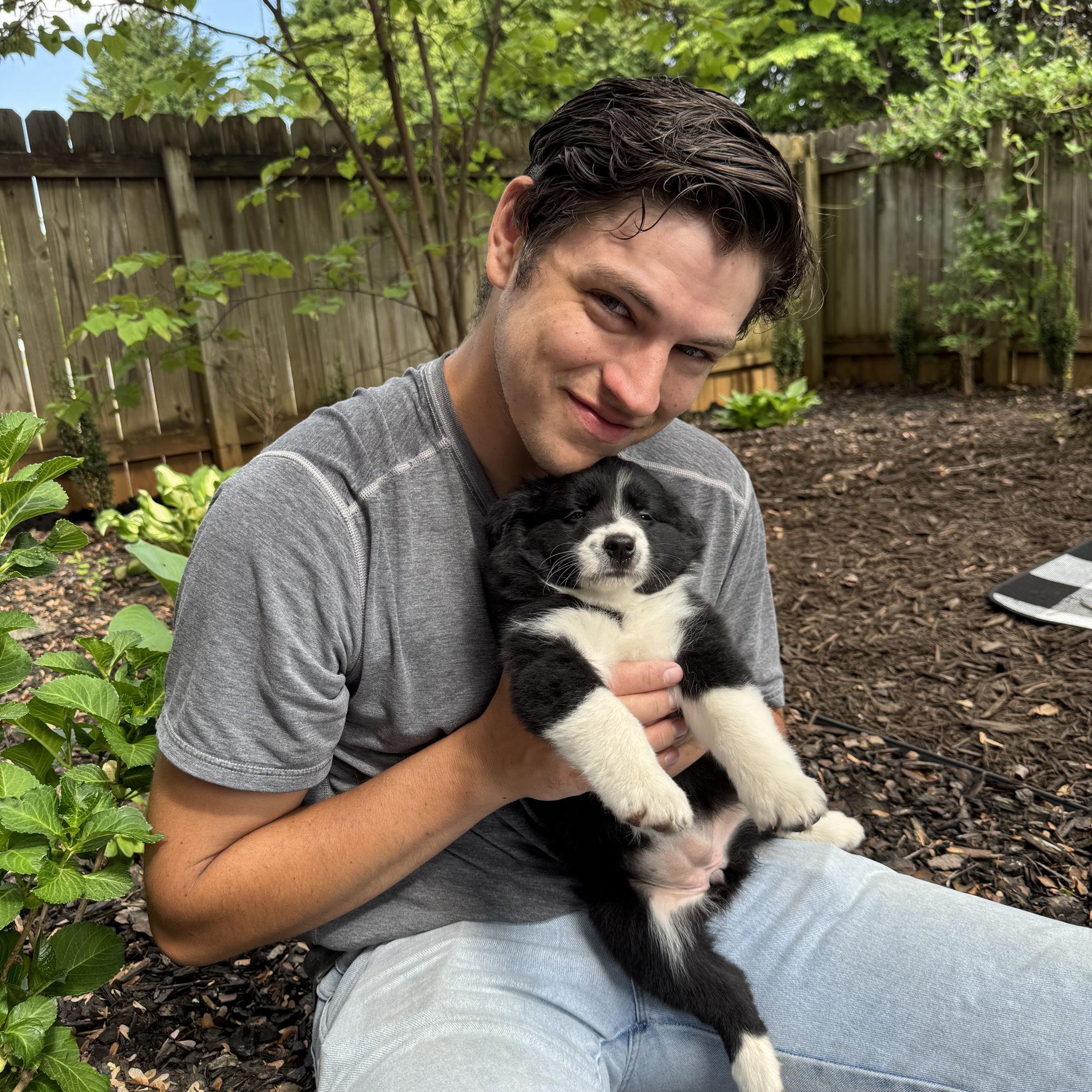 Celebrating finals week with puppy snuggles!