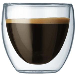 Bodum 2.5oz Pavina Double Wall High-Heat Borosilicate Glass, Set of 2, Clear